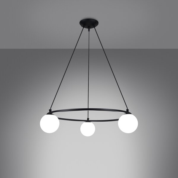 Sollux SL.1213 - Lampadario a sospensione con filo YOLI 3xG9/8W/230V nero