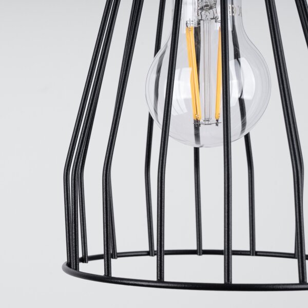 Sollux SL.1205 - Lampadario a sospensione con filo LEYO 1xE27/15W/230V nero