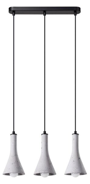 Sollux SL.1225 - Lampadario a sospensione con filo REA 3xE14/12W/230V calcestruzzo