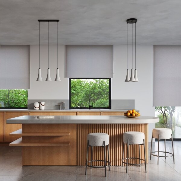 Sollux SL.1223 - Lampadario a sospensione con filo REA 1xE14/12W/230V calcestruzzo