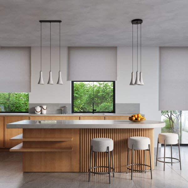 Sollux SL.1224 - Lampadario a sospensione con filo REA 2xE14/12W/230V calcestruzzo