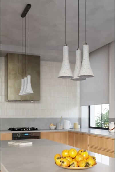 Sollux SL.1224 - Lampadario a sospensione con filo REA 2xE14/12W/230V calcestruzzo