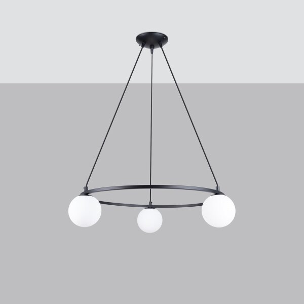Sollux SL.1213 - Lampadario a sospensione con filo YOLI 3xG9/8W/230V nero