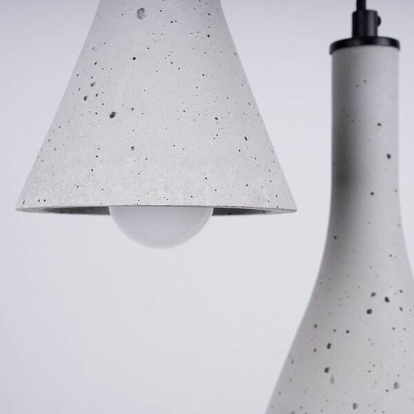 Sollux SL.1226 - Lampadario a sospensione con filo REA 3xE14/12W/230V calcestruzzo