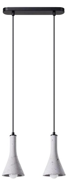 Sollux SL.1224 - Lampadario a sospensione con filo REA 2xE14/12W/230V calcestruzzo