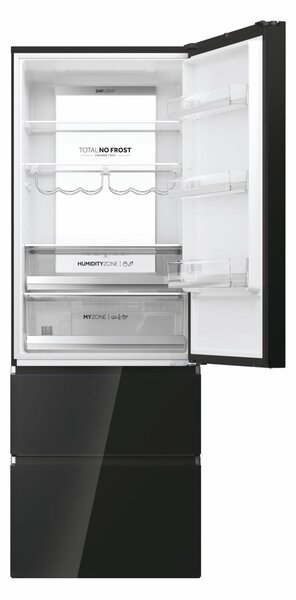 Haier Frigorifero Combinato 3 Porte Capacit 483 Litri Classe energetica D Raffreddamento No Frost colore Nero - HTW7720DNGB 3D 70 Serie 7