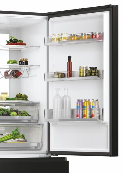 Haier Frigorifero Combinato 3 Porte Capacit 483 Litri Classe energetica D Raffreddamento No Frost colore Nero - HTW7720DNGB 3D 70 Serie 7