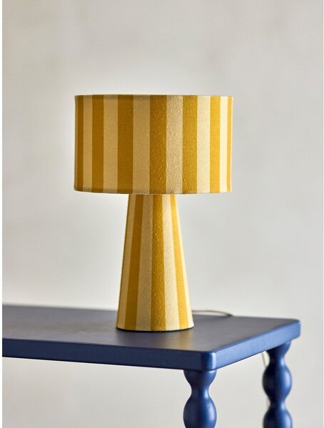 Lampada da tavolo gialla in tessuto con paralume in tessuto (altezza totale 30 cm) Emmie – Bloomingville