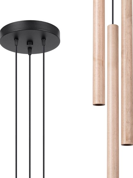 Sollux SL.1268 - Lampadario a sospensione con filo PASTELO 3xG9/8W/230V legno