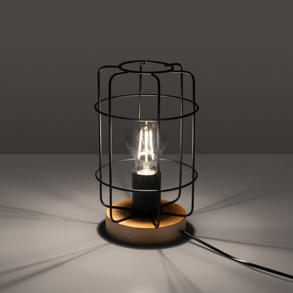Sollux SL.1265 - Lampada da tavolo GOTTO 1xE27/15W/230V nero