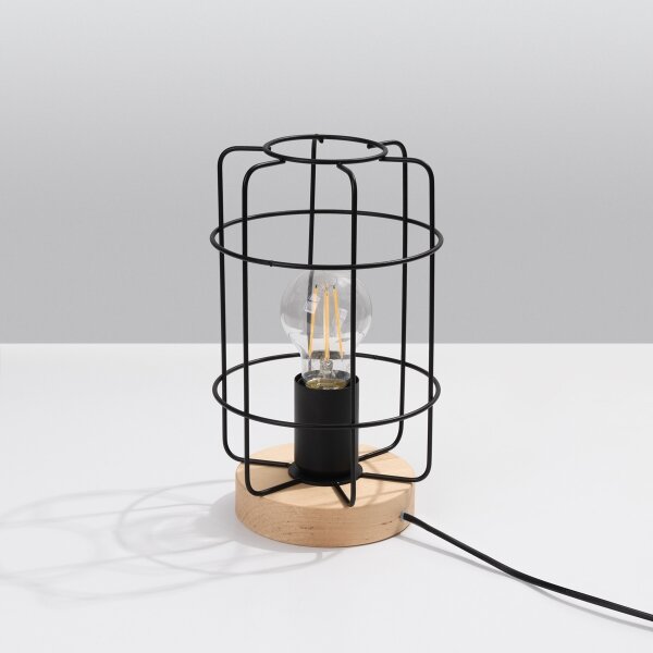 Sollux SL.1265 - Lampada da tavolo GOTTO 1xE27/15W/230V nero