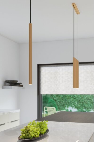 Sollux SL.1170 - Lampadario a sospensione con filo PASTELO 1xG9/8W/230V oro