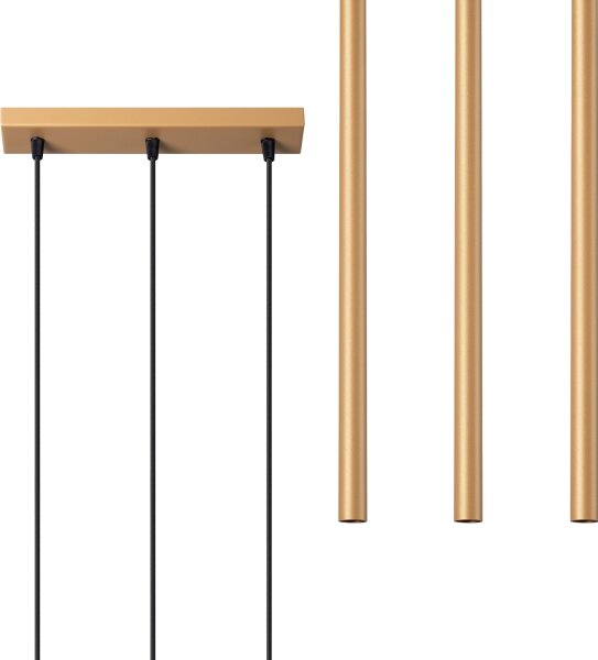 Sollux SL.1171 - Lampadario a sospensione con filo PASTELO 3xG9/8W/230V oro