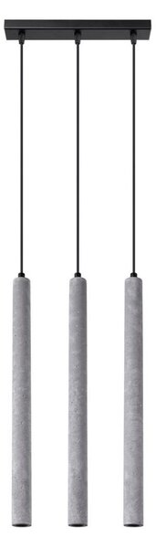 Sollux SL.1272 - Lampadario a sospensione con filo PASTELO 3xG9/8W/230V calcestruzzo