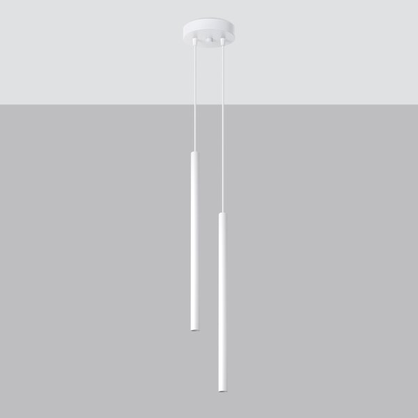 Sollux SL.1303 - Lampadario a sospensione con filo PASTELO 2xG9/8W/230V bianco