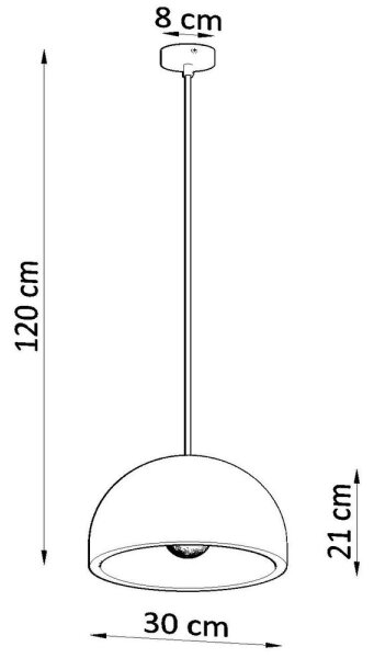 Sollux SL.0847 - Lampadario su filo PABLITO 1xE27/60W/230V calcestruzzo
