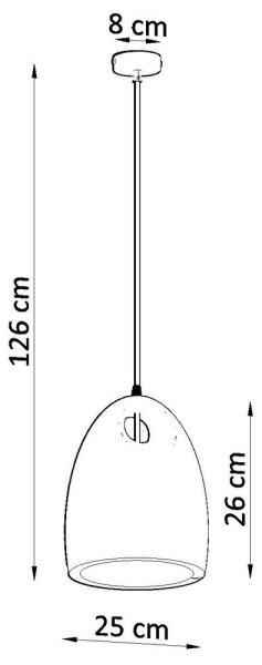 Lampadario su filo BUKANO 1xE27/60W/230V
