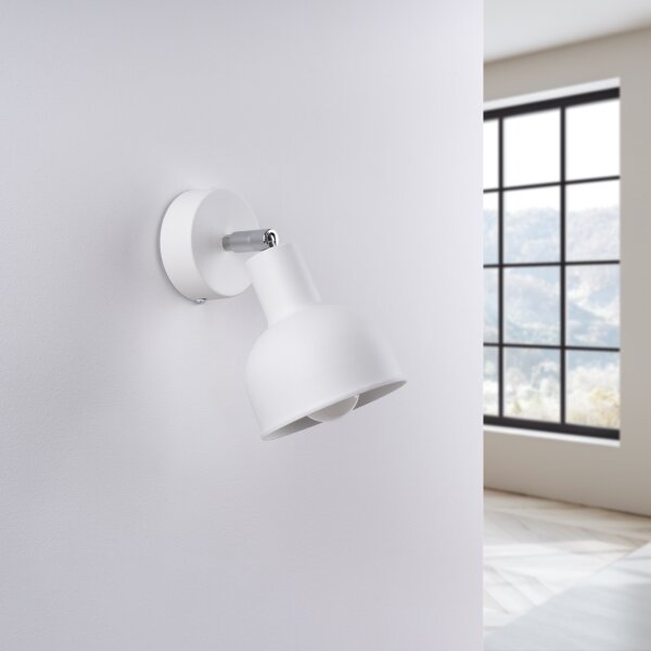 Sollux SL.1313 - Faretto da parete ELBA 1xE27/15W/230V bianco