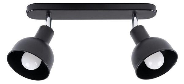 Sollux SL.1317 - Faretto ELBA 2xE27/15W/230V nero