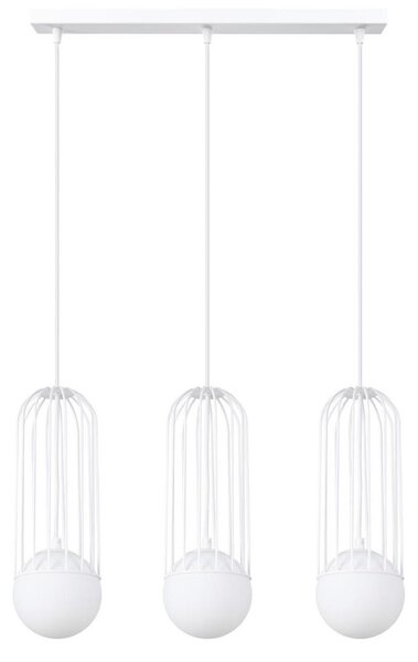Sollux SL.1333 - Lampadario a sospensione con filo BRINA 3xG9/8W/230V bianco