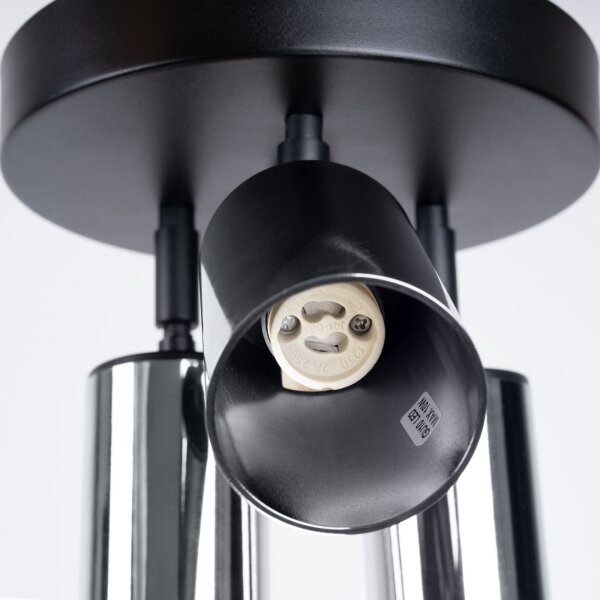 Sollux SL.1369 - Faretto WINX 3xGU10/10W/230V nero/cromo