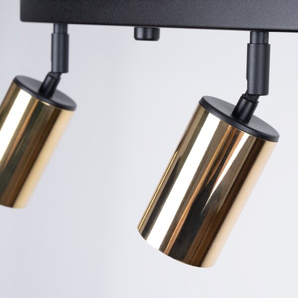 Sollux SL.1387 - Faretto WINX 4xGU10/10W/230V nero/oro