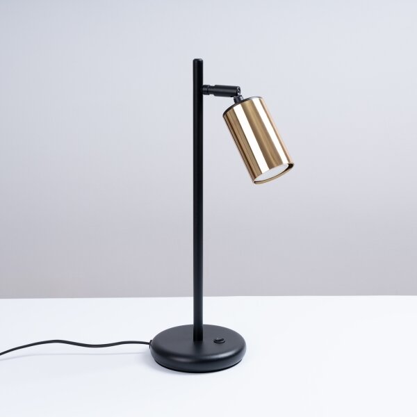 Sollux SL.1389 - Lampada da tavolo WINX 1xGU10/10W/230V nero/oro