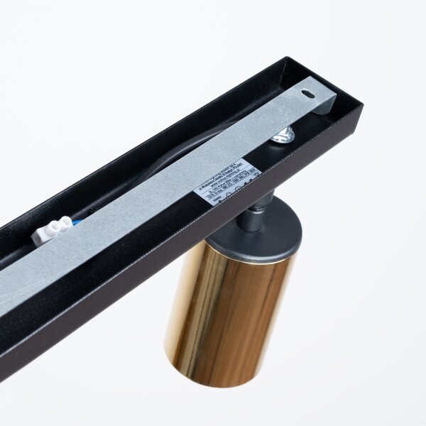 Sollux SL.1383 - Faretto WINX 2xGU10/10W/230V nero/oro