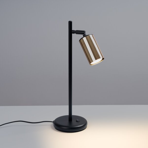 Sollux SL.1389 - Lampada da tavolo WINX 1xGU10/10W/230V nero/oro