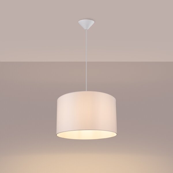 Sollux SL.1404 - Lampadario a sospensione con filo NOVA 1xE27/15W/230V diametro 40 cm bianco