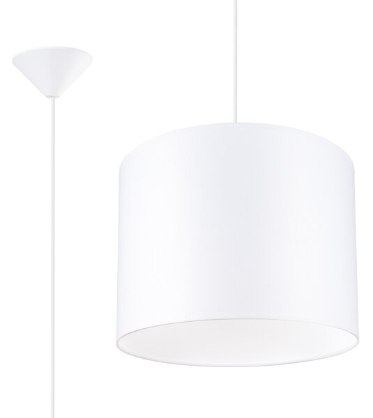 Sollux SL.1403 - Lampadario a sospensione con filo NOVA 1xE27/15W/230V diametro 30 cm bianco