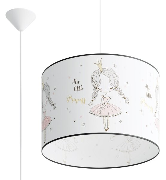 Sollux SL.1415 - Lampadario a sospensione per bambini PRINCESS 1xE27/15W/230V diametro 40 cm