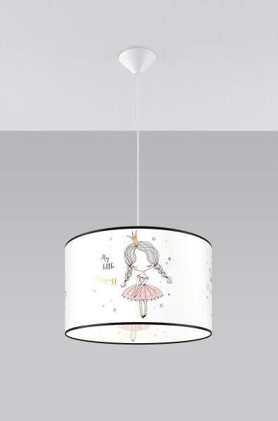 Sollux SL.1415 - Lampadario a sospensione per bambini PRINCESS 1xE27/15W/230V diametro 40 cm