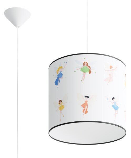 Sollux SL.1416 - Lampadario a sospensione per bambini FAIRY 1xE27/15W/230V diametro 30 cm