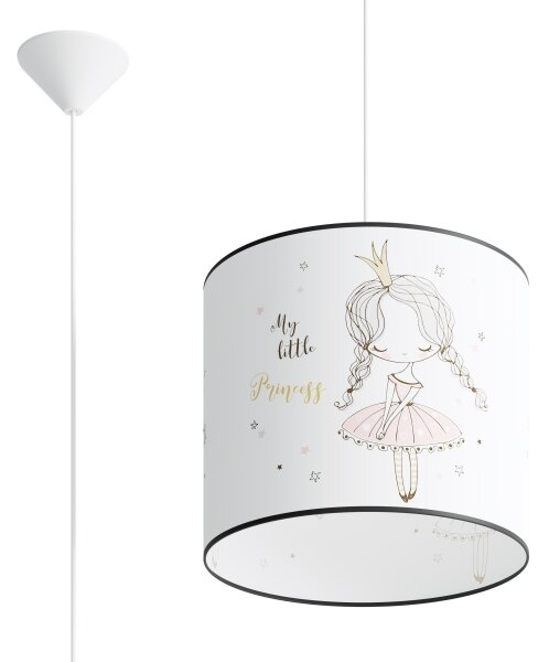 Sollux SL.1414 - Lampadario a sospensione per bambini PRINCESS 1xE27/15W/230V diametro 30 cm