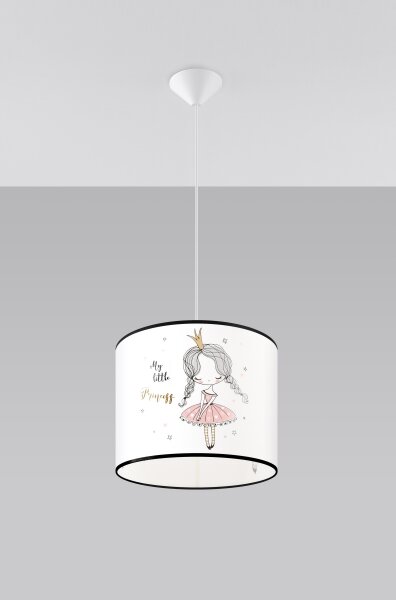 Sollux SL.1414 - Lampadario a sospensione per bambini PRINCESS 1xE27/15W/230V diametro 30 cm