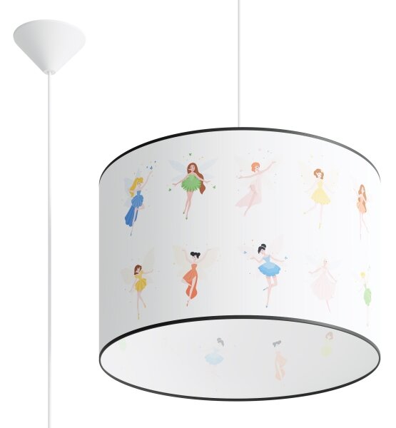 Sollux SL.1417 - Lampadario a sospensione per bambini FAIRY 1xE27/15W/230V diametro 40 cm