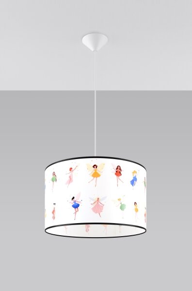 Sollux SL.1417 - Lampadario a sospensione per bambini FAIRY 1xE27/15W/230V diametro 40 cm