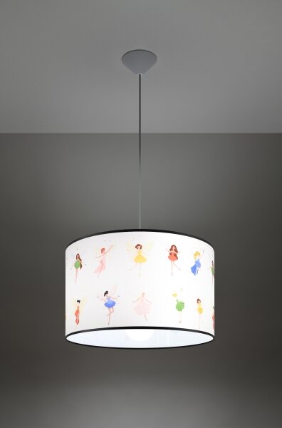 Sollux SL.1417 - Lampadario a sospensione per bambini FAIRY 1xE27/15W/230V diametro 40 cm