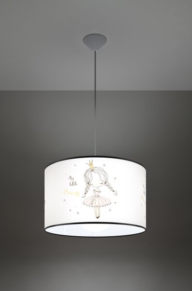 Sollux SL.1415 - Lampadario a sospensione per bambini PRINCESS 1xE27/15W/230V diametro 40 cm