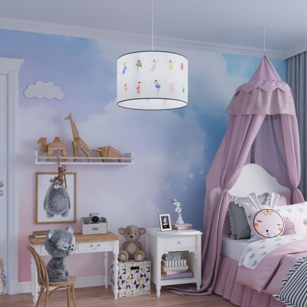 Sollux SL.1417 - Lampadario a sospensione per bambini FAIRY 1xE27/15W/230V diametro 40 cm