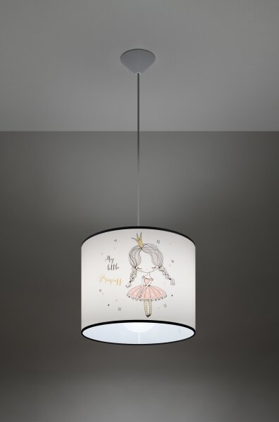 Sollux SL.1414 - Lampadario a sospensione per bambini PRINCESS 1xE27/15W/230V diametro 30 cm