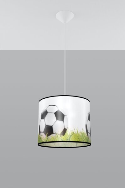 Sollux SL.1428 - Lampadario a sospensione per bambini FOOTBALL 1xE27/15W/230V diametro 30 cm