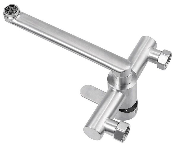 Rubinetto a parete - Rubinetto da cucina - Rubinetto per lavello - Miscelatore - Miscelatore da cucina - Bocchetta girevole a 360°