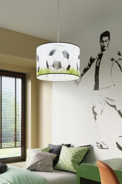 Sollux SL.1428 - Lampadario a sospensione per bambini FOOTBALL 1xE27/15W/230V diametro 30 cm