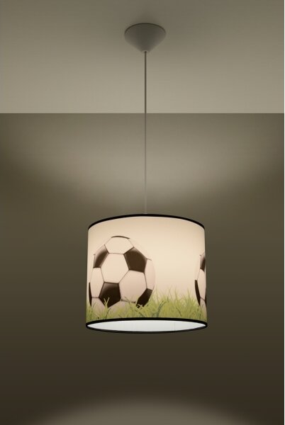 Sollux SL.1428 - Lampadario a sospensione per bambini FOOTBALL 1xE27/15W/230V diametro 30 cm