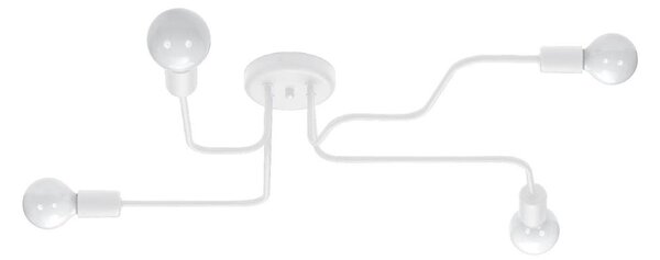 Sollux SL.1442 - Lampadario a plafone VECTOR 4xE27/15W/230V bianco