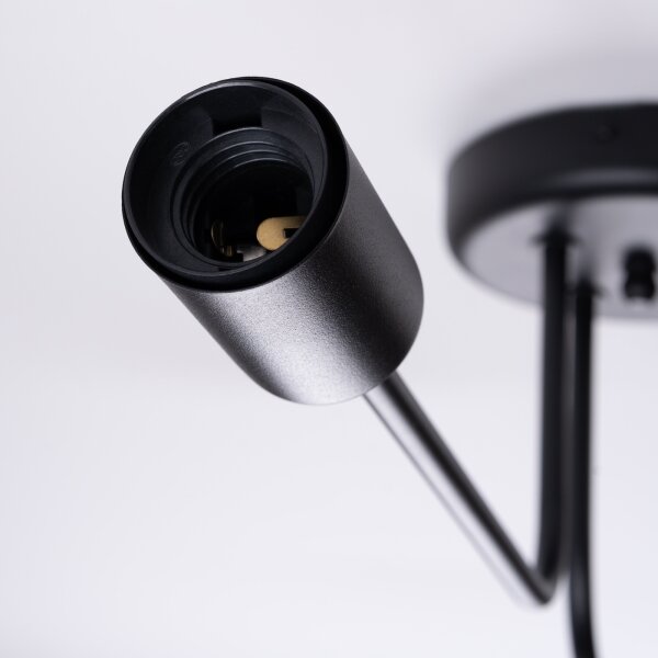 Sollux SL.1446 - Lampadario a plafone VECTOR 4xE27/15W/230V nero