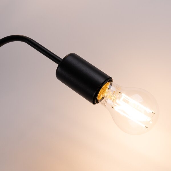 Sollux SL.1446 - Lampadario a plafone VECTOR 4xE27/15W/230V nero