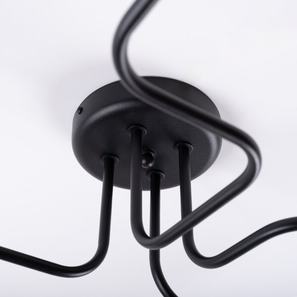 Sollux SL.1446 - Lampadario a plafone VECTOR 4xE27/15W/230V nero